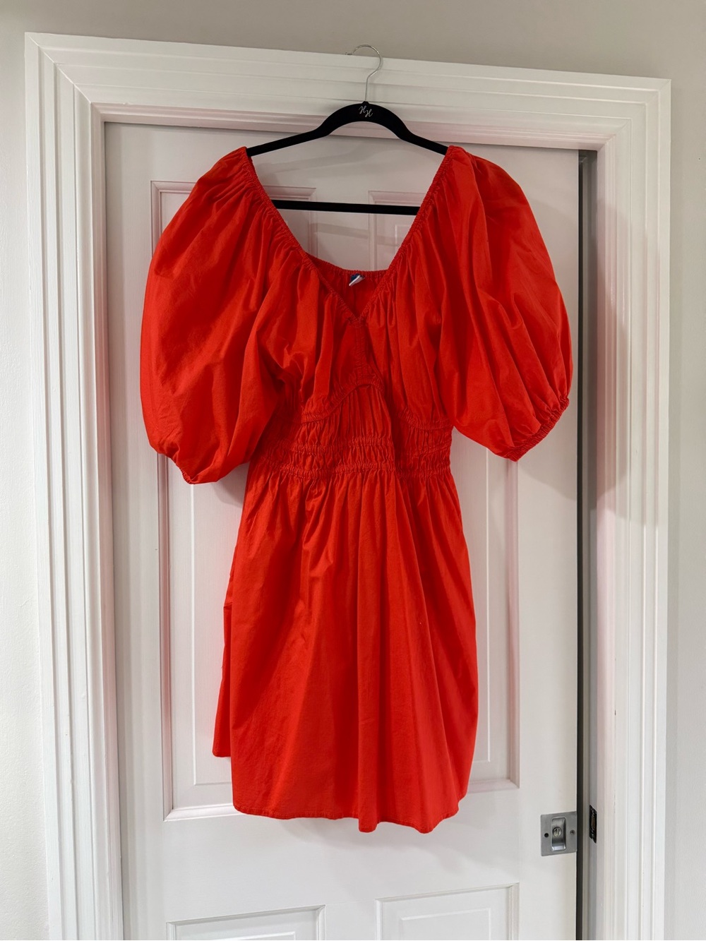Old Navy Red Puff-Sleeve Mini Dress
